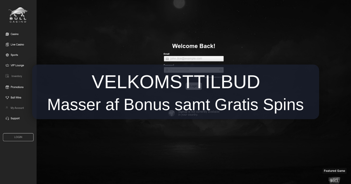 Bull Casino for danske spillere
